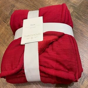 Mother's Day Gauze Gift Throw with Cozy Reverse Red - Threshold™